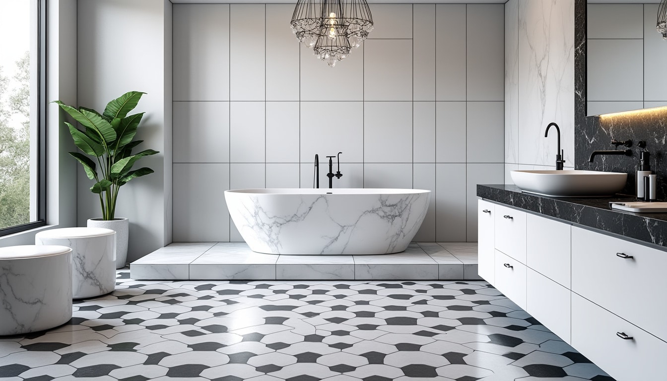 découvrez des idées inspirantes pour décorer votre salle de bain en noir et blanc. explorez des conseils astucieux, des agencements élégants et des astuces déco afin de créer un espace chic et intemporel qui allie modernité et sophistication.