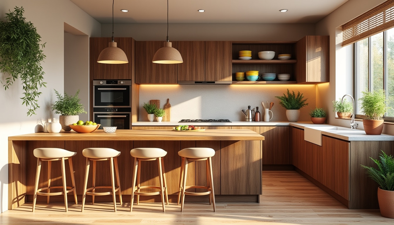 découvrez des conseils pratiques et des idées inspirantes pour aménager une décoration harmonieuse et chaleureuse dans votre cuisine ouverte. apprenez à intégrer des éléments en bois pour créer une atmosphère conviviale et esthétique qui fait de votre espace culinaire un lieu de vie accueillant.