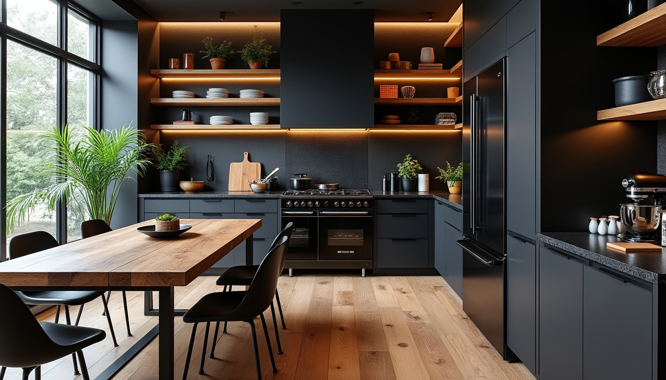découvrez comment marier l'élégance du noir et la chaleur du bois dans votre cuisine. explorez les dernières tendances en décoration pour créer un espace à la fois moderne et chaleureux, alliant esthétique et convivialité.