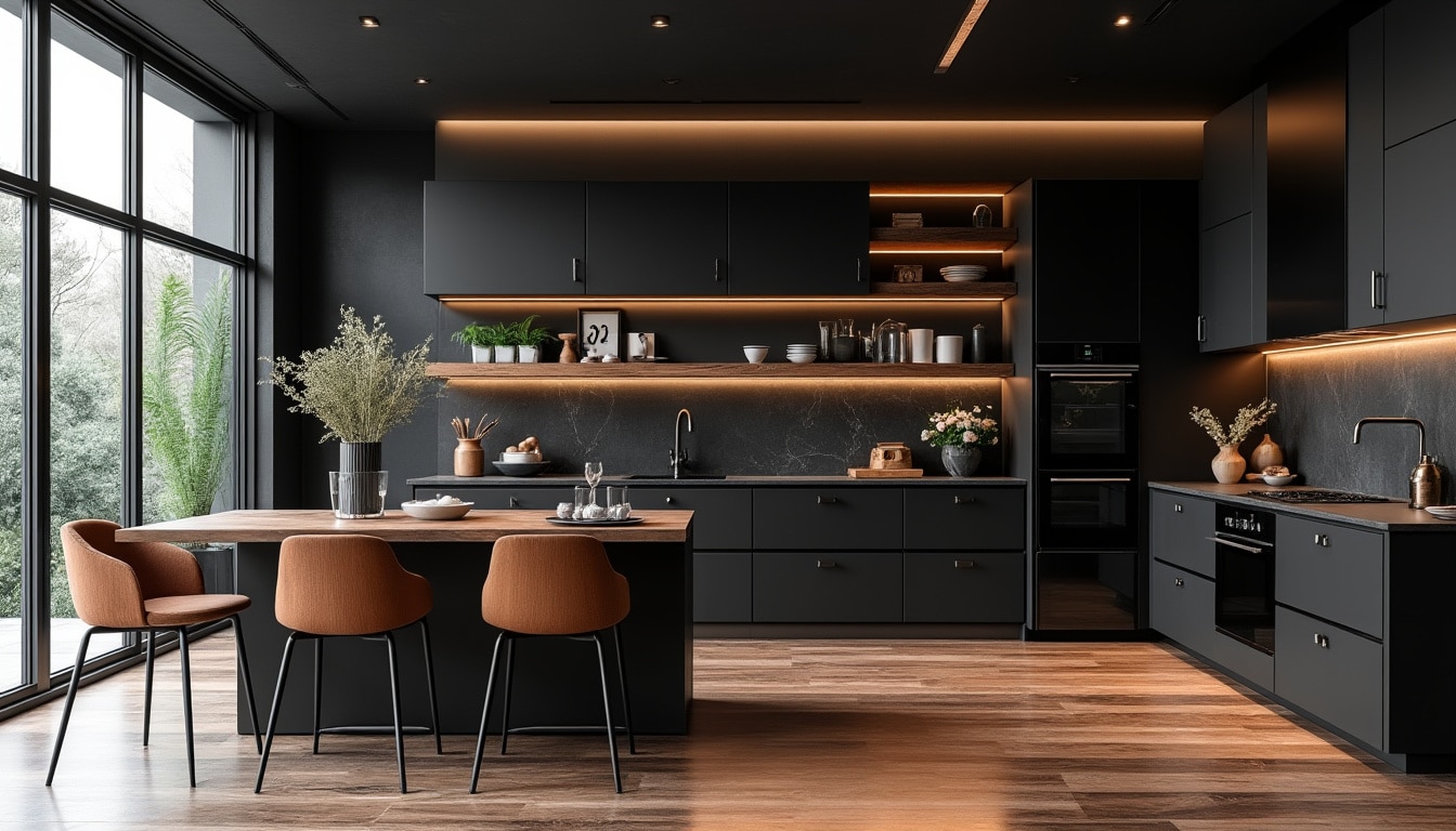 découvrez comment allier l'élégance du noir et la chaleur du bois dans votre cuisine. explorez les dernières tendances en décoration pour créer un espace à la fois moderne et accueillant.